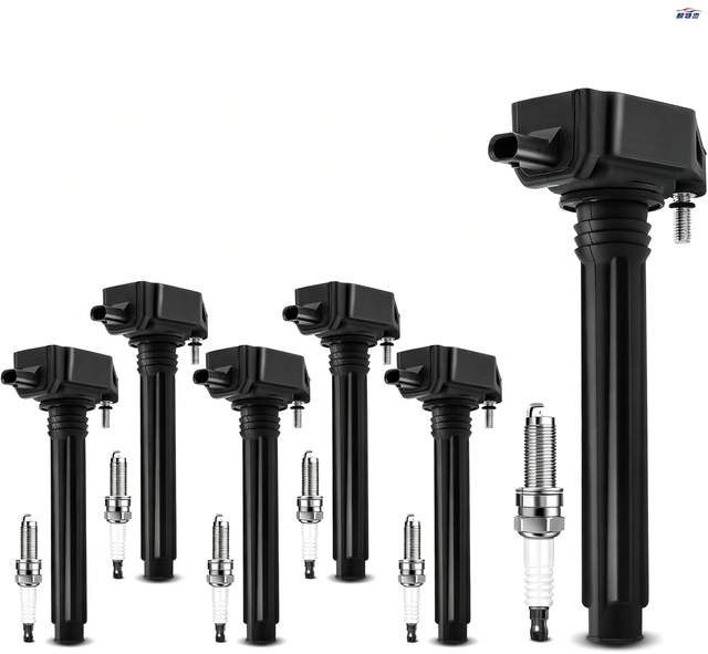  Ignition Coil Pack with 2-Pins and Iridium Spark Plugs