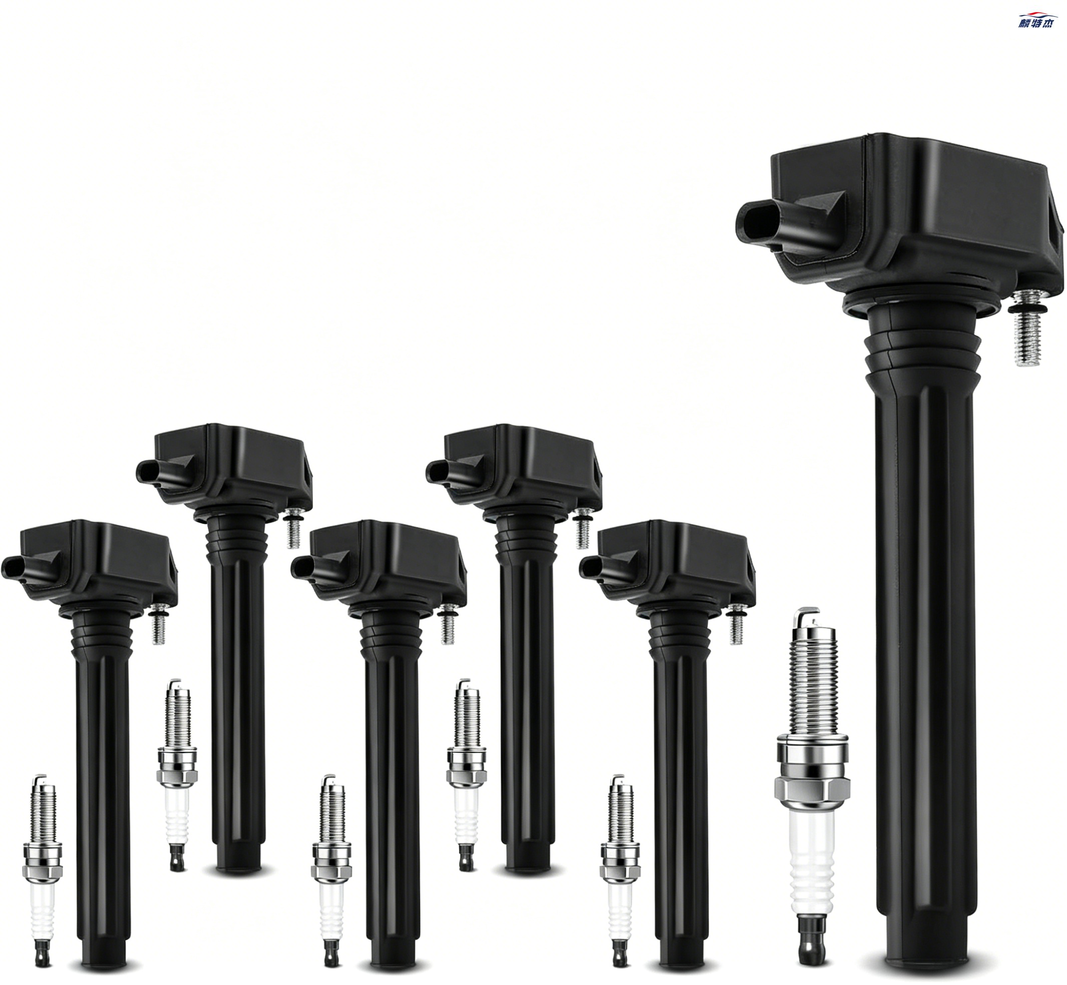  Ignition Coil Pack with 2-Pins and Iridium Spark Plugs